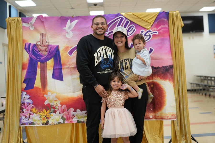 Pastors Josue and Lydia Collins with their two young children