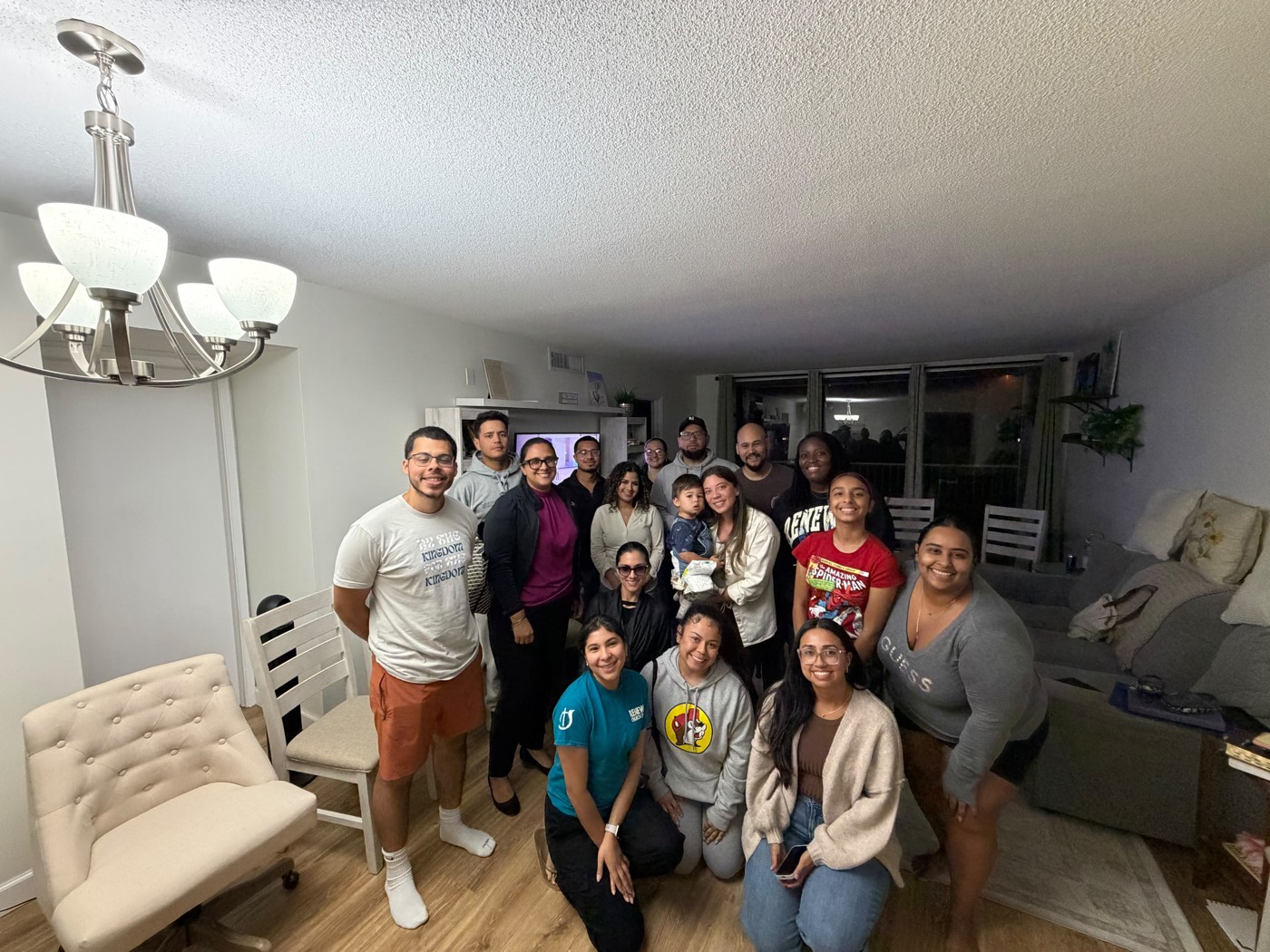 The Pompano Beach small group on a Tuesday night
